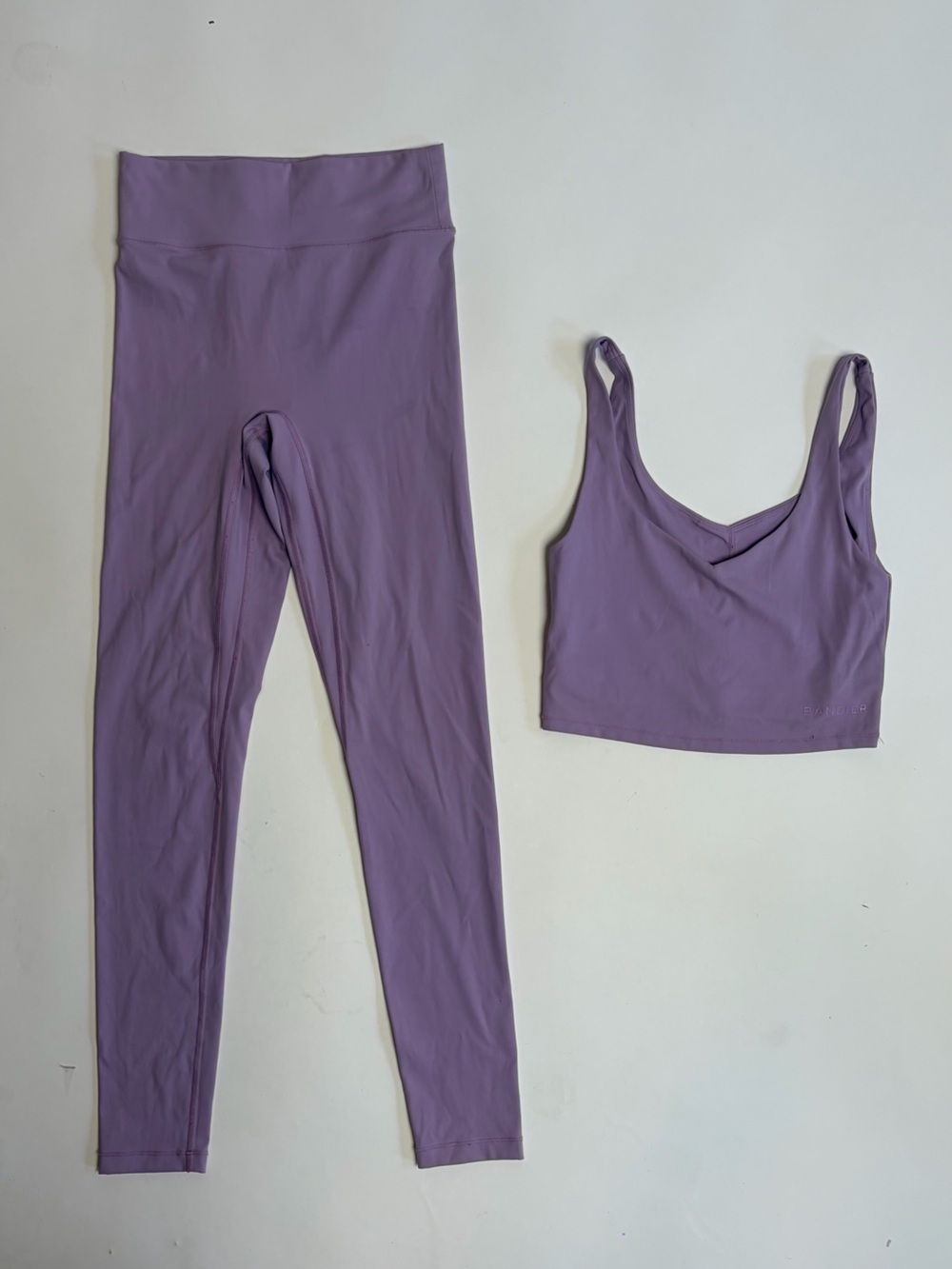 Bandier Seamless Crop Tank and High-Waist Leggings Set S